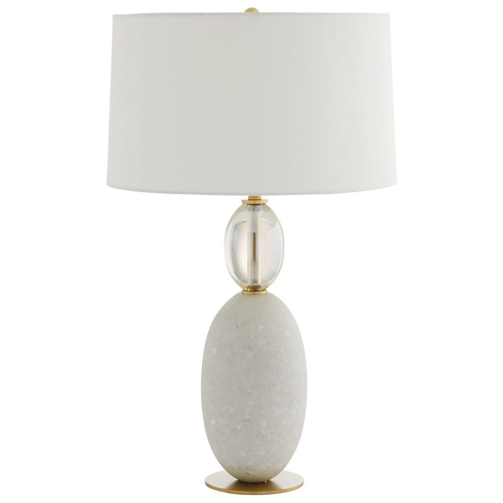 image_1_1024 IVORY GLASS STONE TABLE LAMP