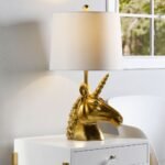 MAGICAL GOLDEN UNICORN TABLE LAMP