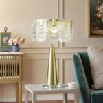 POLISHED BRASS STEEL TABLE LAMP