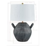 CHARCOAL BLACK JUG TABLE LAMP