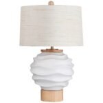 MODERN WHITE CERAMIC TABLE LAMP