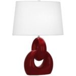 RED CERAMIC TABLE LAMP