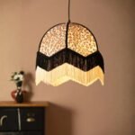 LEOPARD LOVE PRINT DOUBLE TASSEL EDGE CEILING LIGHT
