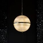 PARISIAN GOLD GLASS GLOBE CEILING LIGHT