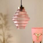 PINK TIERED GLASS EASYFIT CEILING SHADE