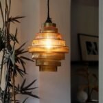 AMBER TIERED GLASS EASYFIT CEILING SHADE