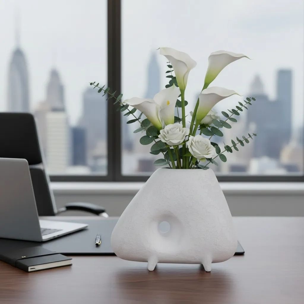 1 ORGANIC VOID VASE WHITE