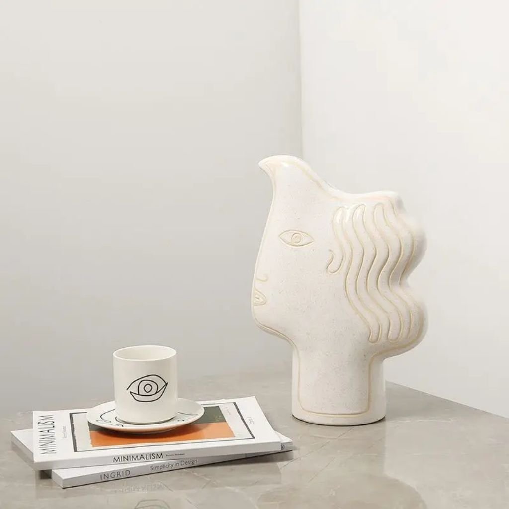 1 THE MYSTIC HUMAN FACE DECOR WHITE