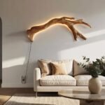 MODERN ORGANIC BRANCH LED WALL LAMP BROWN
