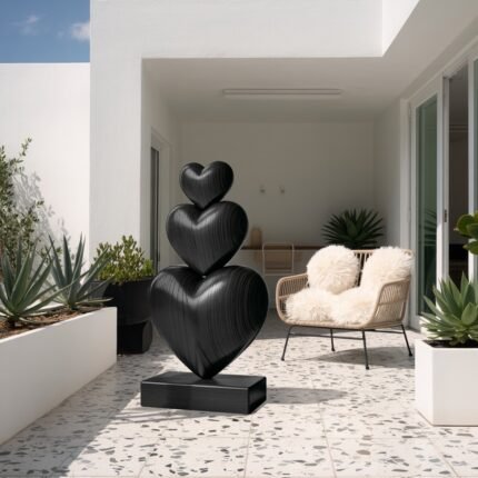 HANDCRAFTED WOODEN SCULPTURE BLACK