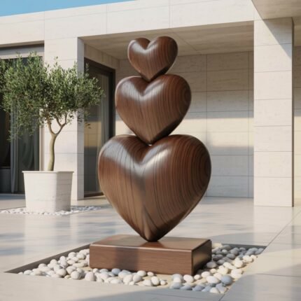 HANDCRAFTED WOODEN SCULPTURE WALNUT