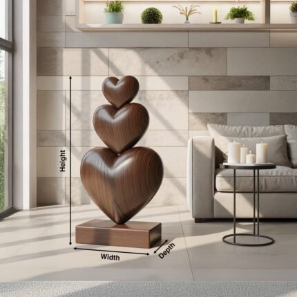 HANDCRAFTED WOODEN SCULPTURE WALNUT