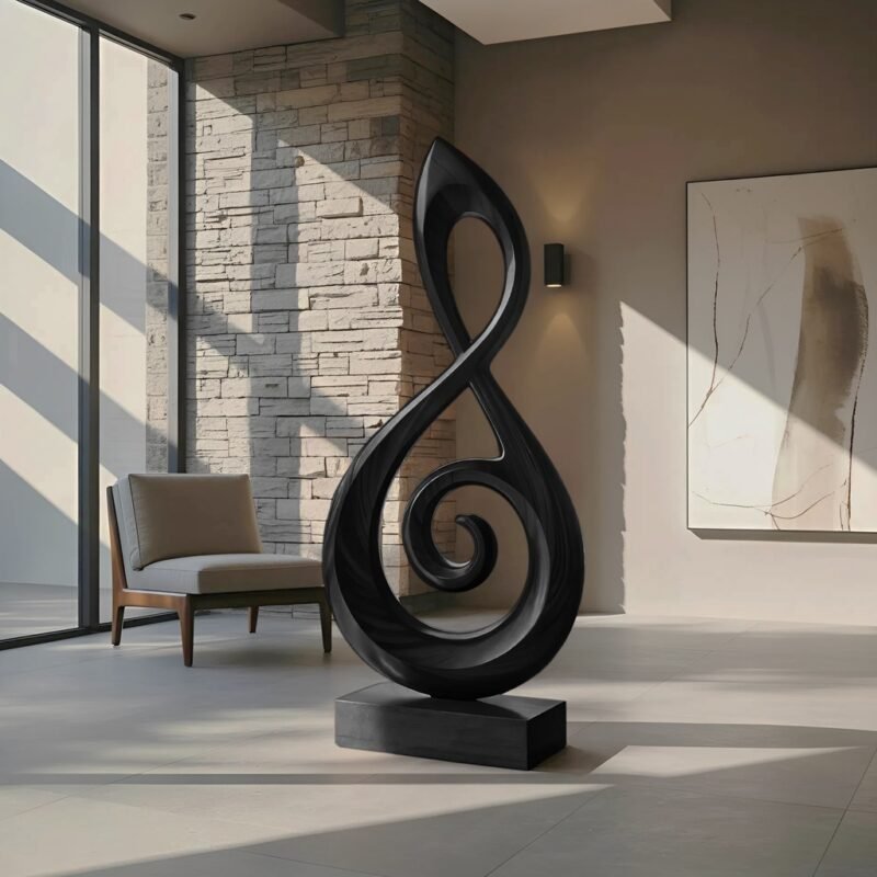 RUSTIC 3D WOOD ART BLACK