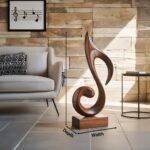 MID CENTURY ABSTRACT SCULPTURE BROWN