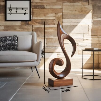 MID CENTURY ABSTRACT SCULPTURE BROWN