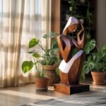 HANDCRAFTED 3D WOOD ART BROWN