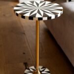CHOCOLATE BROWN STAR SIDE TABLE LAMP