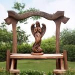 RUSTIC ABSTRACT SCULPTURE BROWN