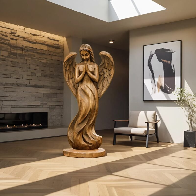 RUSTIC ABSTRACT SCULPTURE OAK