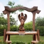 RUSTIC ABSTRACT SCULPTURE BROWN