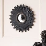 BLACK STARBURST TRADITIONAL CONVEX MIRROR