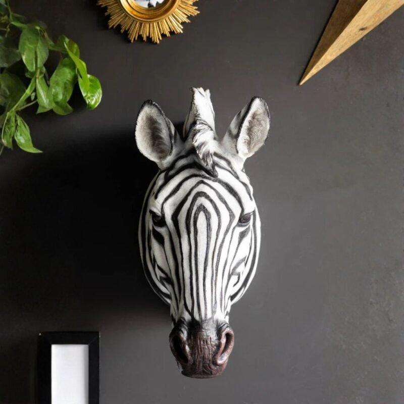 ZEBRA HEAD WALL ART