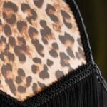 LEOPARD LOVE PRINT DOUBLE TASSEL EDGE CEILING LIGHT