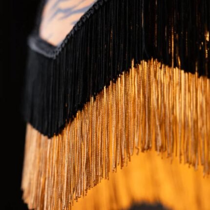 TIGER PRINT DOUBLE TASSEL EDGE CEILING LIGHT