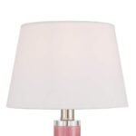 PINK GLASS FLOWER ACCENT TABLE LAMP