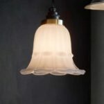 FROSTED WHITE VINTAGE STYLE GLASS EASYFIT CEILING LIGHT