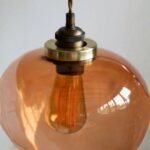 EASYFIT AMBER GLASS CEILING LIGHT SHADE