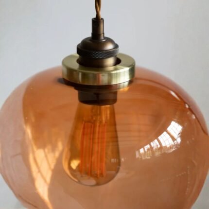 EASYFIT AMBER GLASS CEILING LIGHT SHADE