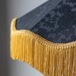 BLACK AND GOLD TASSEL CEILING LIGHT SHADE