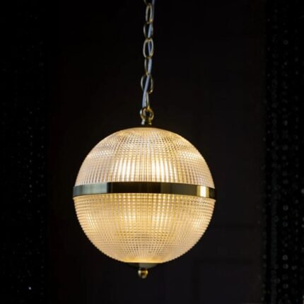 PARISIAN GOLD GLASS GLOBE TRIO CEILING LIGHT