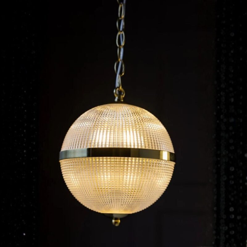 PARISIAN GOLD GLASS GLOBE TRIO CEILING LIGHT