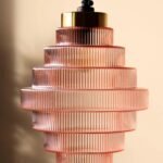 PINK TIERED GLASS EASYFIT CEILING SHADE