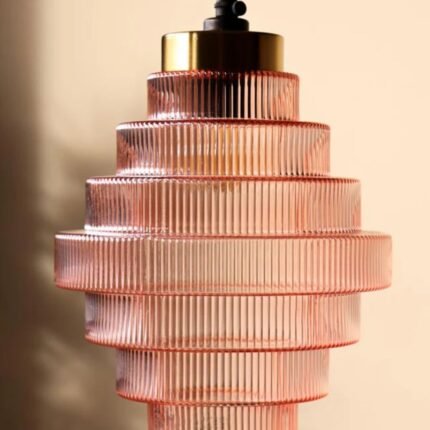 PINK TIERED GLASS EASYFIT CEILING SHADE