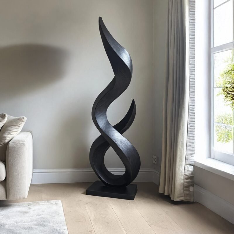 HANDCRAFTED 3D WOOD ART BLACK