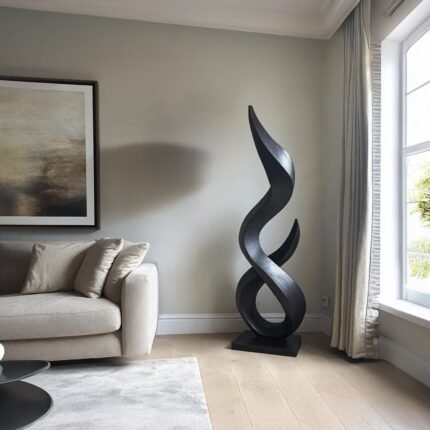 HANDCRAFTED 3D WOOD ART BLACK