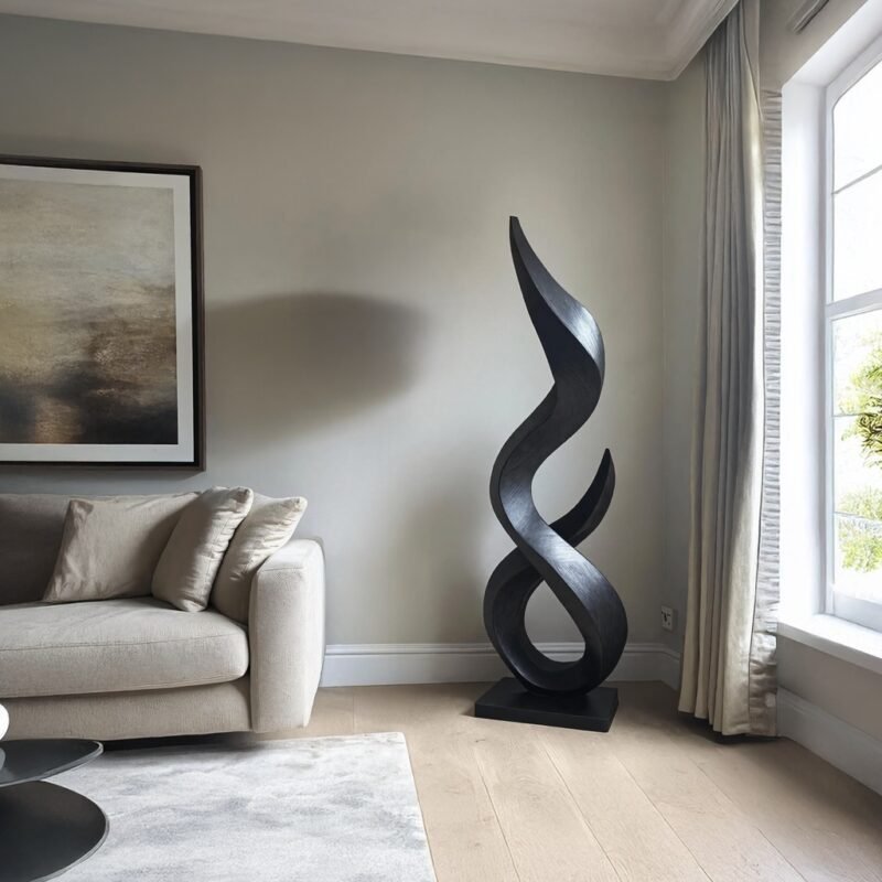 HANDCRAFTED 3D WOOD ART BLACK