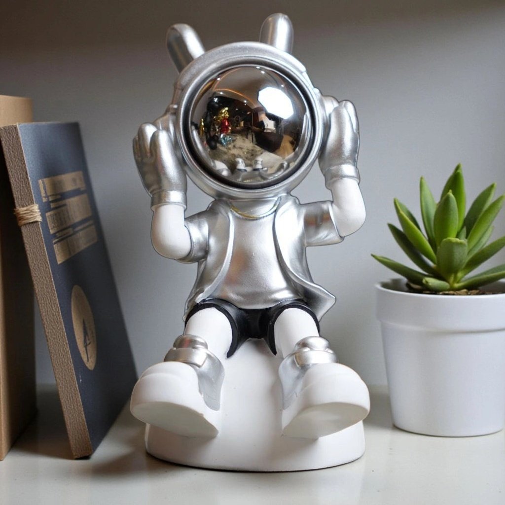 COSMIC LISTENER FIGURINE SILVER