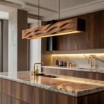 ELEGANT BROWN DINING LIGHT COMBINING MODERN DESIGN