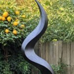 RUSTIC ABSTRACT SCULPTURE BLACK