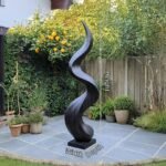 RUSTIC ABSTRACT SCULPTURE BLACK