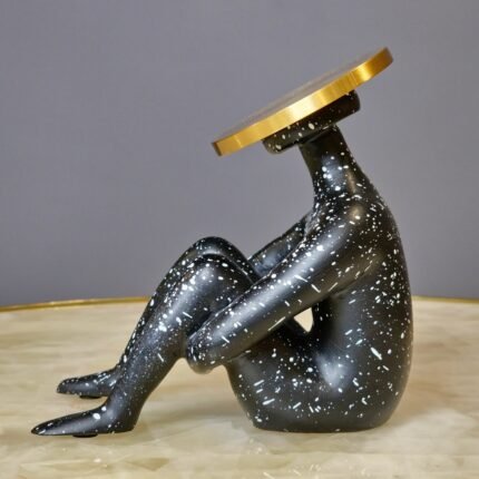 ABSTRACT BLACK SITTING DECOR