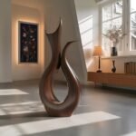 FARMHOUSE ABSTRACT SCULPTURE WALNUT