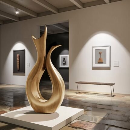 FARMHOUSE ABSTRACT SCULPTURE OAK