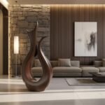 FARMHOUSE ABSTRACT SCULPTURE WALNUT