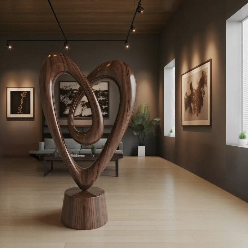 RUSTIC 3D WOOD ART FOR LIVING ROOM WALNUT