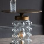 BUBBLE GLASS SIDE AND FLOOR TABLE LAMP